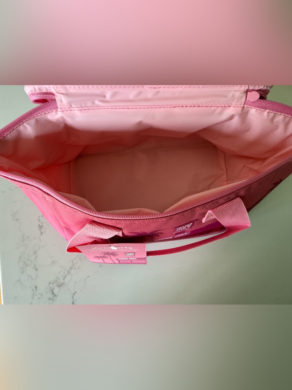 Trader Joe's Pink Insulated Tote Bag for Food Storage - Picture 8 of 8